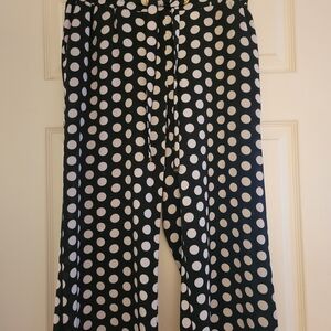 Michael Kors Black Polka Dot Capria